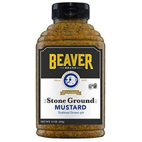 Beaver Stone Ground Mustard, 12 Ounce Squeeze Bottle