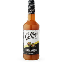 Collins Dirty Martini Mix, Made With Real Olive Brine For The Bold Flavor You Need, Classic Cocktail Recipe Ingredient, Bartender Mixer, Drinking Gifts, Home Cocktail Bar, 32 Fl Oz