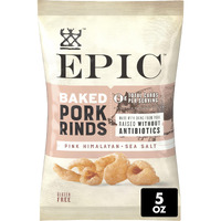 Epic Pink Himalayan & Sea Salt Baked Pork Rinds, Keto Friendly, 5 Oz