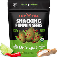 Top Fox Snacks Pumpkin Seeds To Eat (Chile Lime, 3.5 Oz - 6 Pack) - Gluten Free Snacks, Healthy Protein Snacks, Keto Friendly Snacks, Allergen Free Snacks, Paleo & Vegan - Organic Pop-Roasted
