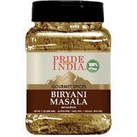Pride Of India - Indian Biryani Masala Seasoning Spice - 7 Oz. Medium Dual Sifter Jar - Easy To Use - Ideal For Layered Vegetable And Meat Pilaf - Suitable For Vegetarians & Vegans