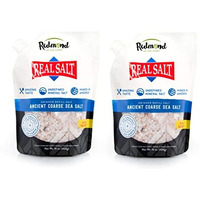 Redmond Real Sea Salt - Natural Unrefined Gluten Free Coarse, 16 Ounce Pouch (2 Pack)