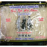 Vietnamese Rice Stick(Vermicelli) Three Ladies Brand 2Lbs - Pack Of 2