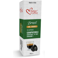 Italian Coffee For Espresso Lovers Italian Coffee Capsules Compatible With Verismo, Cbtl, Caffitaly, K-Fee Systems (80 Pods Brazil Blend)