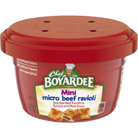 Chef Boyardee Mini Micro Beef Ravioli, Microwave Food, 7.5 Oz Microwaveable Bowl (12 Bowls)
