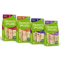 Friendly Grains - Crunchy Rollers - Organic Crispy Puffed Rice Rolls, Healthy For Adults And Kids - Variety Box (4 Packs Of 6)