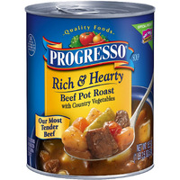 Progresso Beef Pot Roast With Country Vegetables Soup, Rich And Hearty Canned Soup, Gluten Free, 18.5 Oz (Pack Of 12)