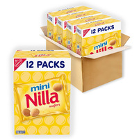 Nilla Wafers Mini Cookies, Vanilla Wafers, 48 Total Snack Packs (4 Boxes)