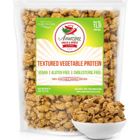 Textured Vegetable Protein (Tvp), 1 Lb. Bag, Natural Plant Based Vegan Protein Chunks, Non-Gmo And Gluten Free Crumbles, Cholesterol Free By Amazing Chiles