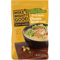Mike's Mighty Good Ramen Chicken Noodle Soup Pillow Pack - Fried Garlic Chicken Ramen - Instant Ramen Noodles - Organic Non-Gmo Instant Noodle - 2.2 Ounces - 7 Pack