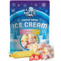 Arctic Farms Freeze Dried Ice Cream Bits Bagged And Boxed - Does Not Melt (Strawberry Banana Mix)