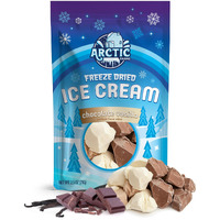Arctic Farms Freeze Dried Ice Cream Bits Bagged And Boxed - Does Not Melt (Chocolate Vanilla Mix)