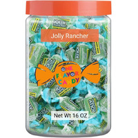 Jolly Rancher World's Best Flavored Fruit Hard Candy Bulk Candies In Jar 16Oz Tasty Yummy Perfectly Delicious Time (Lime, 16Oz)