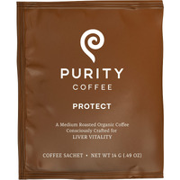 Purity Coffee Protect Highest Antioxidant Light-Medium Roast - Usda Certified Organic Specialty Grade Arabica Single-Serve Packets - Third Party Tested For Mold, Mycotoxins, Pesticides - 5 Ct Box