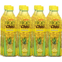 Iberia Aloe Vera Drink With Chia, Mango, 16.9 Fl Oz (Pack Of 8)