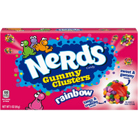 Nerds Gummy Clusters Candy, Rainbow, 3 Ounce Movie Theater Candy Box (Pack Of 12)