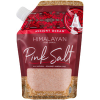 Saltworks Artisan Salt Company Ancient Ocean Himalayan Pink Salt, Fine Grain, Pour Spout Pouch, 16 Ounce