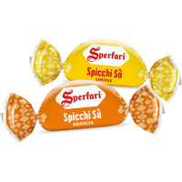 Sperlari Spicchi Citrus Orange  Lemon Hard Candy Bulk Bag, Individually Wrapped Italian Sweets, 1 Kg 22 Lbs Bag (1-Pack)
