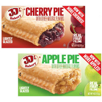 Jj's Bakery Apple & Cherry Pie Variety Snack Pies, Individual Dessert, Fresh-Baked, Nut-Free, Kosher Parve, 4 Oz Each (Pack Of 12)