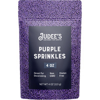 Judee's Purple Sprinkles 4 Oz - Gluten-Free And Nut-Free - Brighten Up Your Baked Goods - Great For Cookie And Cake Decoration - Use For Baking And As Dessert And Ice Cream Toppings