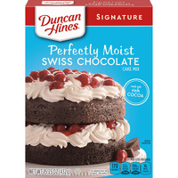 Duncan Hines Signature Perfectly Moist Swiss Chocolate Cake Mix 15.25 Ounce