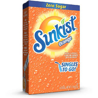Sunkist Singles To Go Drink Mix Orange, 6 Boxes With 6 Packets Each - 36 Total Servings