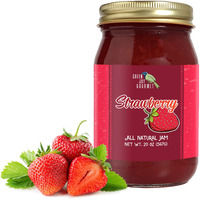 Green Jay Gourmet Strawberry Jam - All-Natural Fruit Jam With Strawberries & Lemon Juice - Vegan, Gluten-Free Jam - Contains No Preservatives Or Corn Syrup - Made In Usa - 20 Ounces