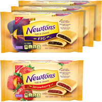 Newtons Soft & Fruit Chewy Fig & Strawberry Cookies Variety Pack, (Fig Bars, Strawberry Bars), 4 Packs
