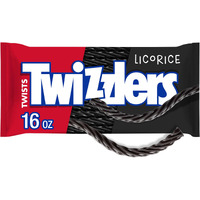 Twizzlers Twists Licorice Flavored, Low Fat Candy Bags, 16 Oz (12 Count)