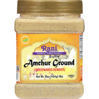 Rani Amchur (Mango) Ground Powder Spice 16Oz (1Lb) 454G Pet Jar ~ All Natural, Indian Origin | No Color | Gluten Friendly | Vegan | Non-Gmo | Kosher | No Salt Or Fillers