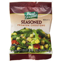 Fresh Gourmet Premium Croutons | Seasoned | 0.25 Ounce, Pack Of 250 | Single Serve | Crunchy Salad Topper