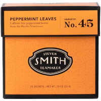 Steven Smith Teamaker Peppermint Leaves No. 45, Herbal Tea, Caffeine-Free, Sugar-Free, Sustainably Grown, Tea Bags, 15 Sachets, 0.78Oz Each