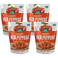 Fresh Gourmet Crispy Red Peppers Crunchy Snack And Salad Topper (3.5 Ounce (Pack Of 4))