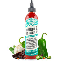 Humble House - Guajillo & Red Jalapeno Peppers Hot Sauce, Low-Calorie Vegan Condiments For Chicken Wings, Hummus, Guacamole, Bloody Mary & More, Preservative-Free Enchilada Sauce, 9.5 Oz