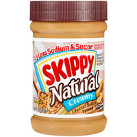 Skippy Natural Creamy Reduced Sugar And Sodium Peanut Butter, 15 Ounce (Pack Of 12)