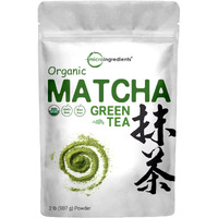 Organic Matcha Green Tea Powder, 2 Pound (32 Ounce) | Culinary Grade, Unflavored, First Harvest Authentic Japanese Origin, 100% Pure Matcha For Smoothies, Latte, And Baking | Non-Gmo, 0 Calories