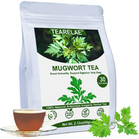 Tearelae - Mugwort Tea - 2G X 30 Count - 100% Pure Natural Dried Herbs - Premium Mugwort Herb Dried - Non-Gmo - Sulfur-Free