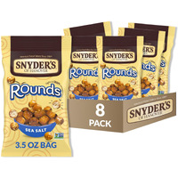 Snyder's Of Hanover Pretzels, Rounds, Sea Salt, 3.5 Oz (Pack Of 8)