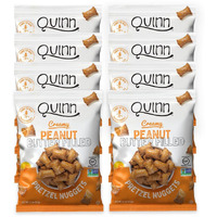 Quinn Gluten Free Peanut Butter Filled Pretzel Nuggets - Made With Real Ingredients, Whole Grain Sorghum, Sea Salt, Vegan, Dairy Free, Non-Gmo - 11 Oz (Pack Of 8)