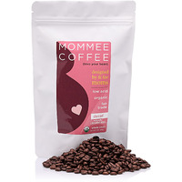 Mommee Coffee Decaf Whole Bean Low Acid Coffee- 100% Arabica Organic Decaf Coffee Beans With Smooth Caramel Flavor - Natural Decaffeination Process - Medium Roast - 11 Oz