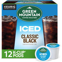 Green Mountain Coffee Roasters Iced Classic Black, Single Serve Keurig K-Cup Pods, Medium Roast Iced Coffee, 72 Count