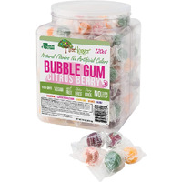 Tree Hugger Bubble Gum, Citrus Berry, Natural Flavors, No Artificial Colors, 120 Count Tub