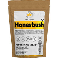 Honeybush Tea 1Lb (16Oz) 100% Certified Organic (Usda Seal) | Honeybush Loose Leaf Tea | South African | (200+ Cups) | Non-Gmo | Keto Friendly