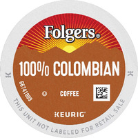 Folgers 100% Colombian Medium Roast Coffee, 96 Keurig K-Cup Pods