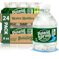 Poland Spring Water Bottles 24 Pack - Bottled Water, Small Water Bottles, Mini Water Bottle, Poland Spring 8 Oz Bottled Water 24 Pack, 8 Oz Water Bottles Drinking Water - Spring Water Bottles 24 Pack