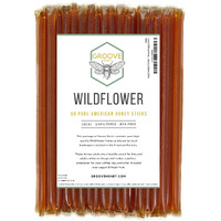 Wildflower Honey Sticks For Tea, Travel & Snacks - Premium Grade Pure Honey Packets Are Farm Fresh From Us Beekeepers - Each Honey Straw Is Full Of Flavor That You'Ll Love - A Great Gift Idea (50)