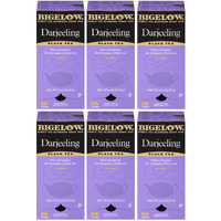 Bigelow Darjeeling Blend Tea 28-Count Boxes (Pack Of 6) Full Caffeine Premium Black Tea Bold And Antioxidant-Rich Full Caffeine Black Tea In Foil-Wrapped Bags