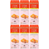 Bigelow Orange & Spice Herbal Tea 28-Count Boxes (Pack Of 6) Caffeine-Free Soothing Herbal Tea Sweetly Citrus-Y Tea With An Herbal Twist In Foil-Wrapped Bags