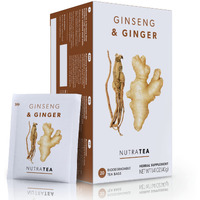 Nutra Tea - Ginger & Ginseng Tea - 20 Tea Bags - Herbal Tea