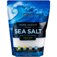 Saltworks Pure Ocean Sea Salt, Coarse Grain, 5 Pound Bag